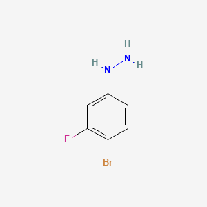 Chemical structure of 4-Bromo-3-fluorophenylhydrazine