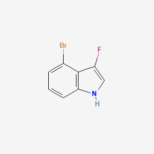 Chemical structure of 4-Bromo-3-fluoroindole