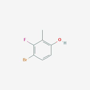 Chemical structure of 4-Bromo-3-fluoro-2-methylphenol