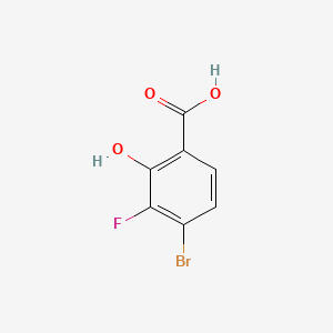 Chemical structure of 4-Bromo-3-fluoro-2-hydroxybenzoic acid