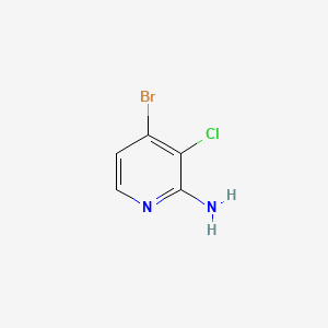 Chemical structure of 4-Bromo-3-chloropyridin-2-amine