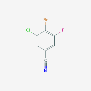 Chemical structure of 4-Bromo-3-chloro-5-fluorobenzonitrile