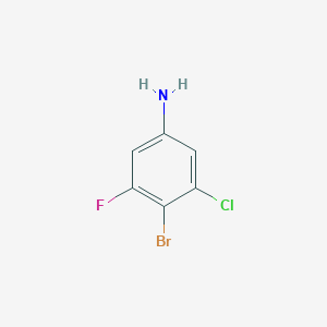 Chemical structure of 4-Bromo-3-chloro-5-fluoroaniline