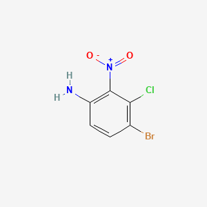 Chemical structure of 4-Bromo-3-chloro-2-nitroaniline