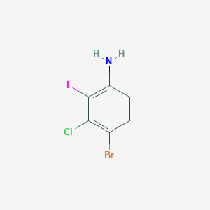 Chemical structure of 4-Bromo-3-chloro-2-iodoaniline