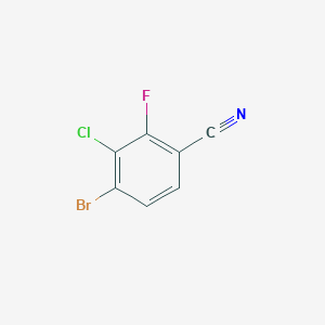 Chemical structure of 4-Bromo-3-chloro-2-fluorobenzonitrile