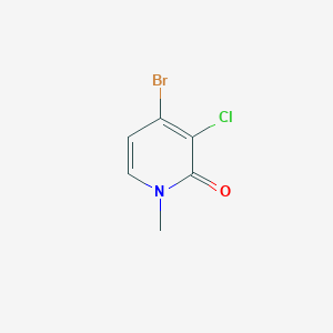 Chemical structure of 4-Bromo-3-chloro-1-methylpyridin-2(1H)-one