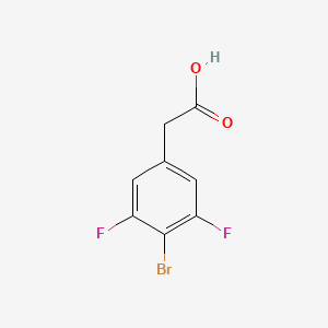 Chemical structure of 4-Bromo-3,5-difluorophenylacetic acid