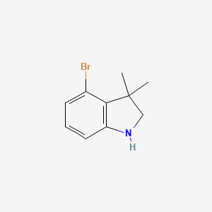 Chemical structure of 4-BroMo-3,3-diMethylindoline