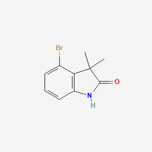 Chemical structure of 4-BROMO-3,3-DIMETHYLINDOLIN-2-ONE