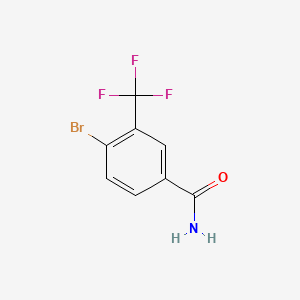 Chemical structure of 4-Bromo-3-(Trifluoromethyl)benzamide