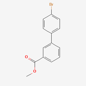 Chemical structure of 4-Bromo-3-(methoxycarbonyl)biphenyl