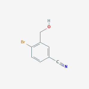 Chemical structure of 4-Bromo-3-(hydroxymethyl)benzonitrile