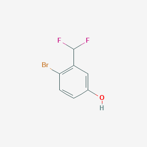 Chemical structure of 4-Bromo-3-(difluoromethyl)phenol