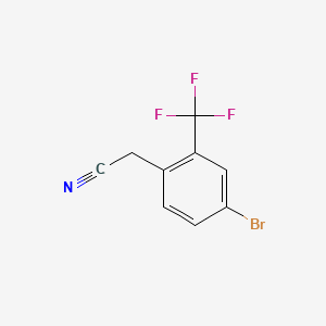 Chemical structure of 4-Bromo-2-Trifluoromethylphenylacetonitrile