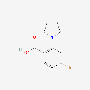 Chemical structure of 4-Bromo-2-pyrrolidinobenzoic Acid