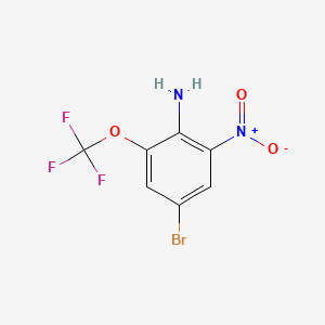 Chemical structure of 4-Bromo-2-nitro-6-(trifluoromethoxy)aniline