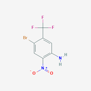 Chemical structure of 4-Bromo-2-nitro-5-(trifluoromethyl)aniline