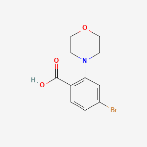 Chemical structure of 4-Bromo-2-morpholinobenzoic Acid
