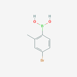 Chemical structure of 4-Bromo-2-methylphenylboronic acid