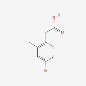 Chemical structure of 4-Bromo-2-methyl-benzeneacetic acid