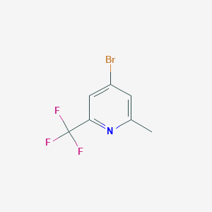 Chemical structure of 4-Bromo-2-methyl-6-(trifluoromethyl)pyridine