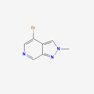 Chemical structure of 4-Bromo-2-methyl-2H-pyrazolo[3,4-c]pyridine