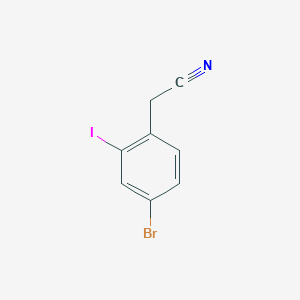 Chemical structure of 4-BROMO-2-IODOPHENYLACETONITRILE
