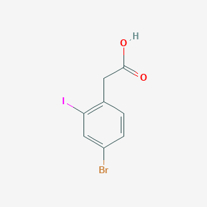 Chemical structure of 4-BROMO-2-IODOPHENYLACETIC ACID