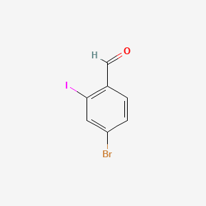 Chemical structure of 4-Bromo-2-iodobenzaldehyde