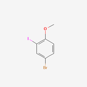 Chemical structure of 4-Bromo-2-iodo-1-methoxybenzene