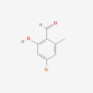 Chemical structure of 4-Bromo-2-hydroxy-6-methylbenzaldehyde