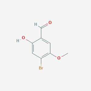 Chemical structure of 4-Bromo-2-hydroxy-5-methoxybenzaldehyde