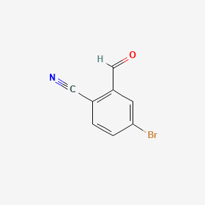 Chemical structure of 4-Bromo-2-formylbenzonitrile