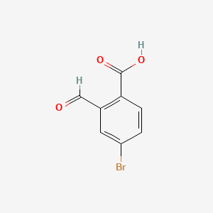 Chemical structure of 4-Bromo-2-formylbenzoic acid