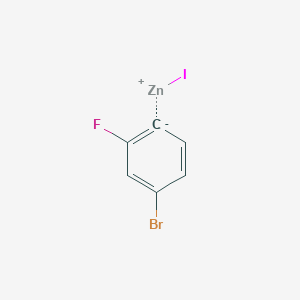 Chemical structure of 4-BroMo-2-fluorophenylzinc iodide