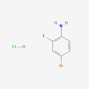Chemical structure of 4-Bromo-2-fluoroaniline hydrochloride