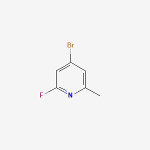 Chemical structure of 4-Bromo-2-fluoro-6-methylpyridine