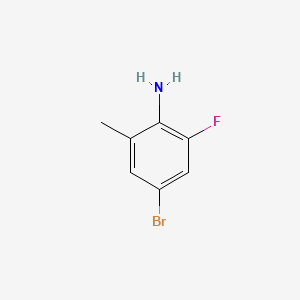 Chemical structure of 4-Bromo-2-fluoro-6-methylaniline