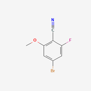 Chemical structure of 4-Bromo-2-fluoro-6-methoxybenzonitrile