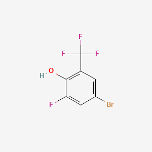 Chemical structure of 4-Bromo-2-fluoro-6-(trifluoromethyl)phenol