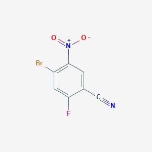 Chemical structure of 4-Bromo-2-fluoro-5-nitrobenzonitrile