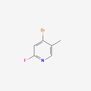Chemical structure of 4-Bromo-2-fluoro-5-methylpyridine