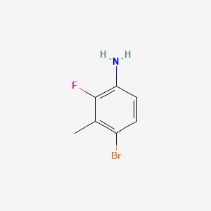 Chemical structure of 4-Bromo-2-fluoro-3-methylaniline