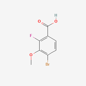 Chemical structure of 4-Bromo-2-fluoro-3-methoxybenzoic acid