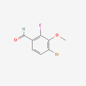 Chemical structure of 4-Bromo-2-fluoro-3-methoxybenzaldehyde