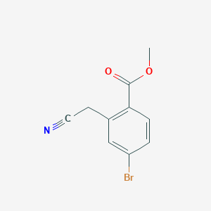 Chemical structure of Methyl 4-bromo-2-(cyanomethyl)benzoate