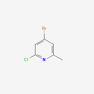 Chemical structure of 4-Bromo-2-chloro-6-methylpyridine