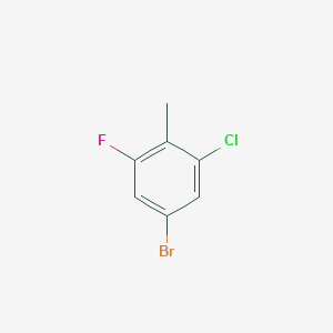 Chemical structure of 4-Bromo-2-chloro-6-fluorotoluene
