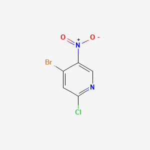 Chemical structure of 4-Bromo-2-chloro-5-nitropyridine